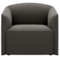 New Works - Shore Lounge Sessel mit verlängerter Basis Lava Rock (Ruskin)
