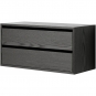 New Works - Cabinet Schrank niedrig mit Schubladen Esche schwarz