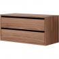 New Works - Cabinet Schrank niedrig mit Schubladen Walnuss
