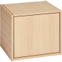 Woud - Bricks Regal Cube Tür rechts Eiche weiß pigmentiert
