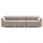 Gazzda - Hugg Modulares Sofa Eiche Natur 3-Sitzer Geschlossen / Archway (MLF02)