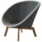 Cane-line - Peacock Loungesessel Weave Grau / Hellgrau