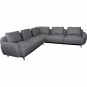 Cane-line - Aura Ecksofa mit niedrigen Armlehnen Dunkelgrau (Ambience)
