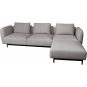 Cane-line - Aura Sofa 3-Sitzer mit hohen Armlehnen & Chaise Longue rechts Hellbraun (Essence)