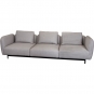 Cane-line - Aura Sofa 3-Sitzer mit hohen Armlehnen Hellbraun (Essence)
