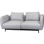 Cane-line - Aura Sofa 2-Sitzer mit hohen Armlehnen Hellgrau (Essence)