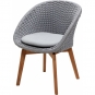 Cane-line - Peacock Sessel Teak / Hellgrau | Hellgrau (Natté)