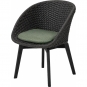 Cane-line - Peacock Sessel Schwarz / Dunkelgrau | Dunkelgrün (Link)