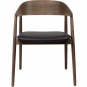 Andersen Furniture - AC2 Stuhl mit Armlehne Ledersitz schwarz / Eiche geräuchert geölt