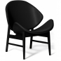 Warm Nordic - The Orange Loungesessel Komplett gepolstert Schwarz Challenger 004 (Gestell: Eiche schwarz)