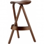 Thonet - 404 H Holzbarhocker TP 24 Nussbaum