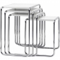 Thonet - Set B 9 Beistelltischset TS 9015 Cool White decklackiert (Gestell: Chrom Standard)