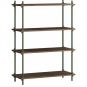 Moebe - Shelving System s.115.1.A Regal, Einfach Eiche geräuchert/Kieferngrün