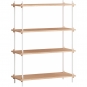 Moebe - Shelving System s.115.1.A Regal, Einfach Eiche/Weiß