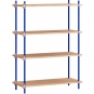 Moebe - Shelving System s.115.1.A Regal, Einfach Eiche/Blau