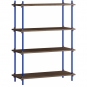 Moebe - Shelving System s.115.1.A Regal, Einfach Eiche geräuchert/Tiefblau
