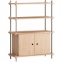 Moebe - Shelving System s.115.1.B Regal, Einfach Eiche/Warmes Grau