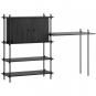 Moebe - Shelving System s.115.2.D Regal, Doppelt Schwarz/Schwarz