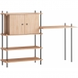 Moebe - Shelving System s.115.2.D Regal, Doppelt Eiche/Schwarz