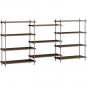 Moebe - Shelving System s.115.3.A Regal, Dreifach Eiche geräuchert/Warmes Grau
