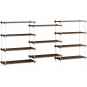 Moebe - Shelving System s.115.3.A Regal, Dreifach Eiche geräuchert/Weiß