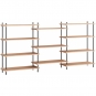 Moebe - Shelving System s.115.3.A Regal, Dreifach Eiche/Schwarz