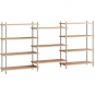 Moebe - Shelving System s.115.3.A Regal, Dreifach Eiche/Warmes Grau