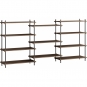Moebe - Shelving System s.115.3.A Regal, Dreifach Eiche geräuchert/Schwarz