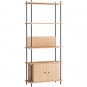 Moebe - Shelving System s.200.1.B Regal, Einfach Eiche/Schwarz