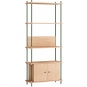 Moebe - Shelving System s.200.1.B Regal, Einfach Eiche/Kieferngrün