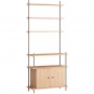 Moebe - Shelving System s.200.1.C Regal, Einfach Eiche/Warmes Grau