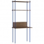 Moebe - Shelving System s.200.1.D Regal, Einfach Eiche geräuchert/Tiefblau