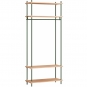 Moebe - Shelving System s.200.1.F Regal, Einfach Eiche/Kieferngrün
