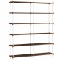 Moebe - Shelving System s.200.2.B Regal, Doppelt Eiche geräuchert/Weiß