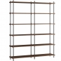 Moebe - Shelving System s.200.2.B Regal, Doppelt Eiche geräuchert/Schwarz