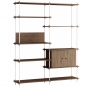 Moebe - Shelving System s.200.2.C Regal, Doppelt Eiche geräuchert/Weiß