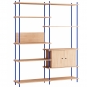 Moebe - Shelving System s.200.2.C Regal, Doppelt Eiche/Tiefblau