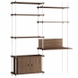 Moebe - Shelving System s.200.2.E Regal, Doppelt Eiche geräuchert/Weiß