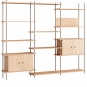 Moebe - Shelving System s.200.3.B Regal, Dreifach Eiche/Warmes Grau
