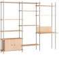 Moebe - Shelving System s.200.3.D Regal, Dreifach Eiche/Warmes Grau
