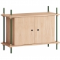 Moebe - Shelving System s.65.1.B Regal, Einfach Eiche/Kieferngrün