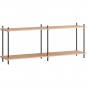 Moebe - Shelving System s.65.2.B Regal, Doppelt Eiche/Schwarz