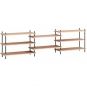 Moebe - Shelving System s.65.3.A Regal, Dreifach Eiche/Schwarz