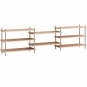 Moebe - Shelving System s.65.3.A Regal, Dreifach Eiche/Warmes Grau
