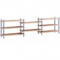 Moebe - Shelving System s.65.3.A Regal, Dreifach Eiche/Tiefblau
