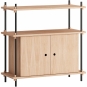 Moebe - Shelving System s.85.1.B Regal, Einfach Eiche/Schwarz