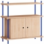 Moebe - Shelving System s.85.1.B Regal, Einfach Eiche/Tiefblau