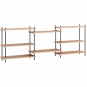 Moebe - Shelving System s.85.3.A Regal, Dreifach Eiche/Schwarz