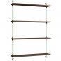 Moebe - Wall Shelving ws.115.1 Wandregal, Einfach Eiche geräuchert/Kieferngrün