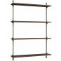 Moebe - Wall Shelving ws.115.1 Wandregal, Einfach Eiche geräuchert/Warmes Grau